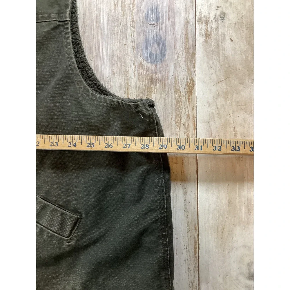 Vintage Carhartt Vest Sherpa Lined Workwear Utility Outdoor Sleeveless Jacket‎